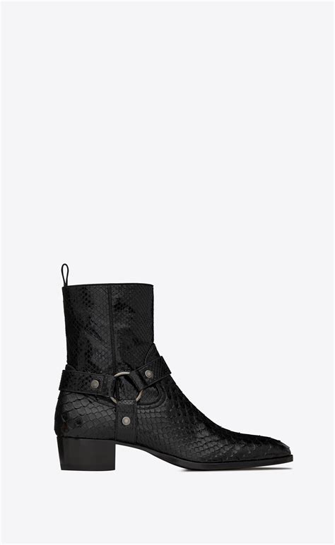 python boots ysl|wyatt zippered boots in python.